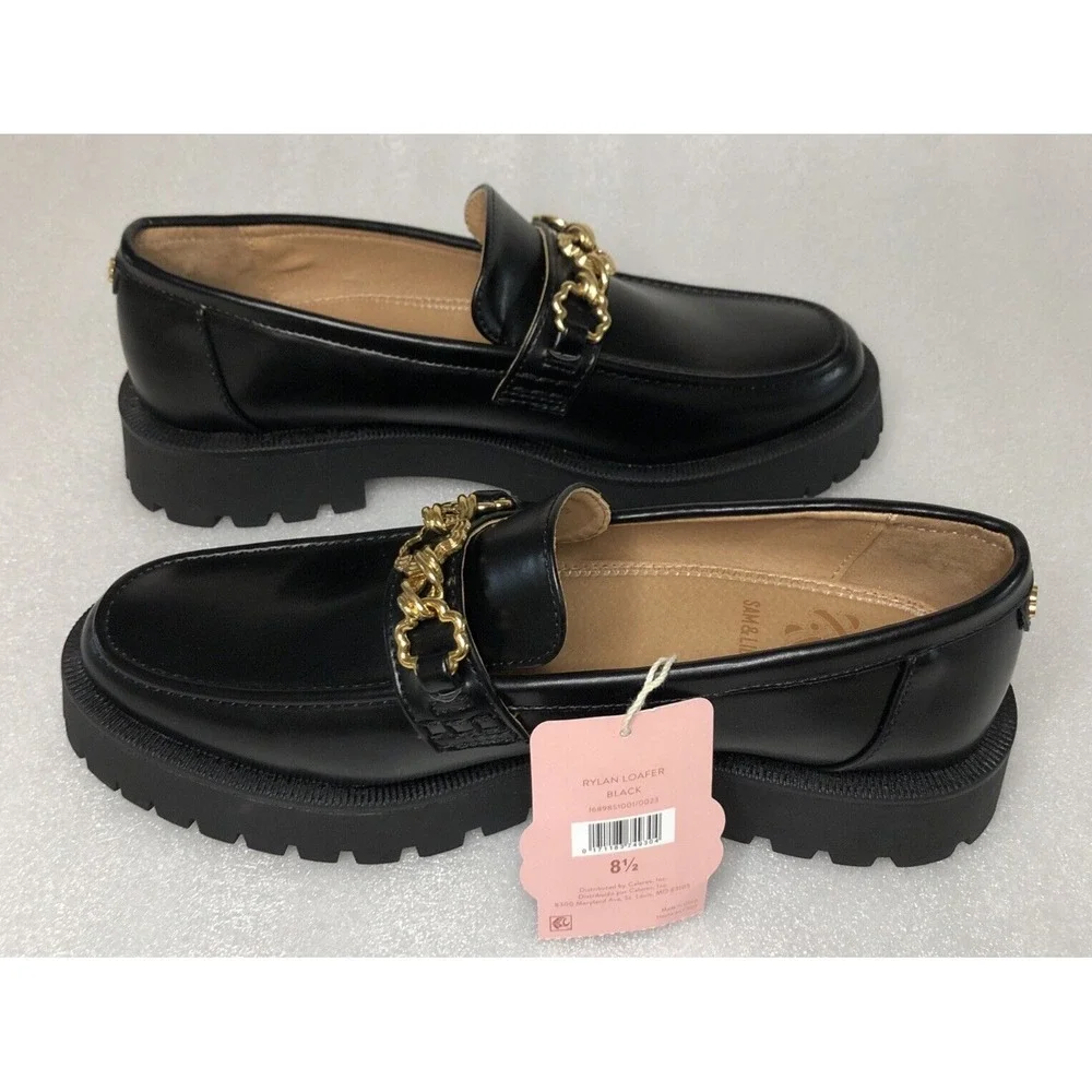 Sam & Libby Women's Black Rylan Lug Sole Loafer Low Top Slip-On 8.5 NEW - Picture 12 of 16